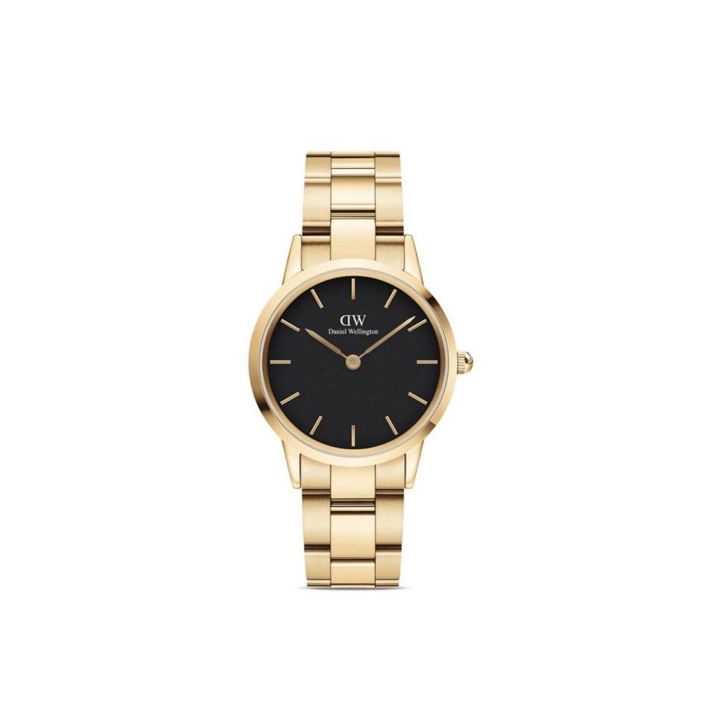 Daniel Wellington Women's Gold Watch with Black Dial
